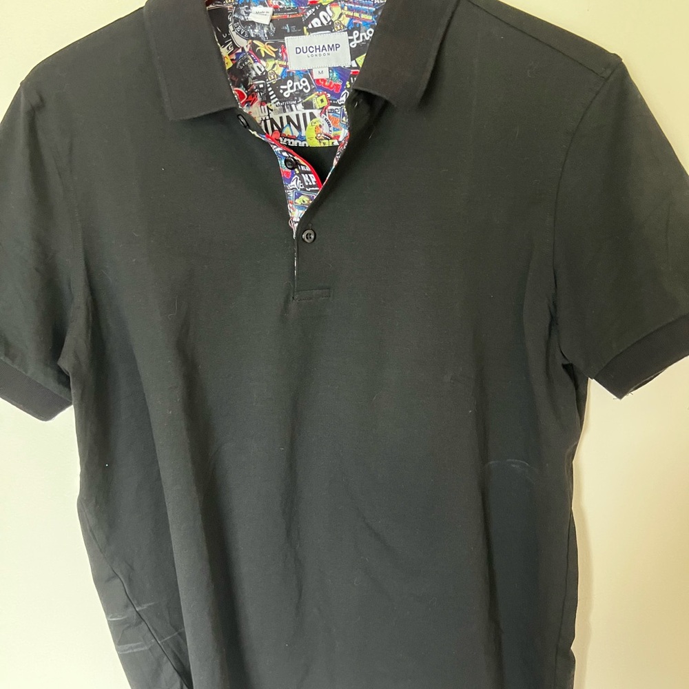 Duchamp Black Polo Shirt Classic Cotton Elegance